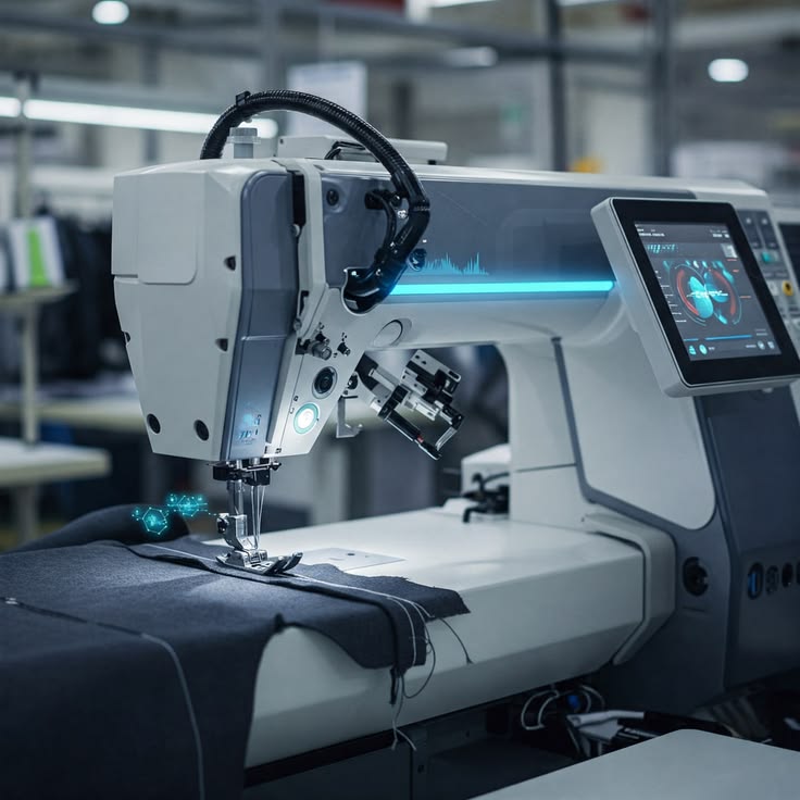 Machine à coudre industrielle professionnelle en atelier